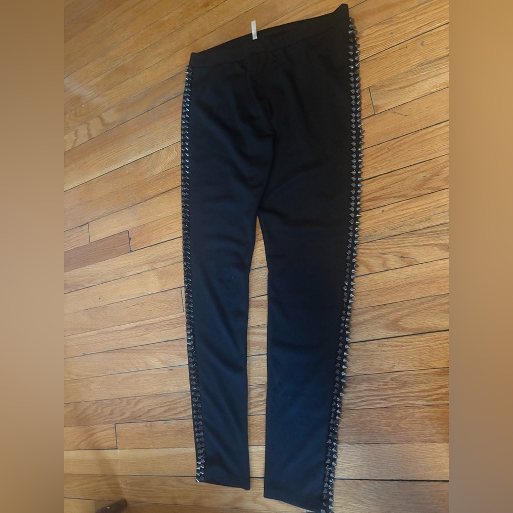 Black leggings w/ spikes sz L y2k punk